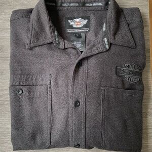 Harley-Davidson Men's Charcoal Shadow Flannel Shirt
